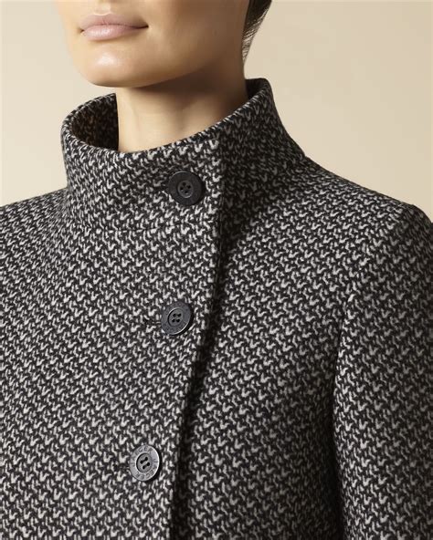 funnel neck coat womens